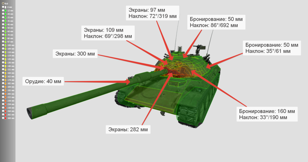 Бронирование танка STB-1 (башня)