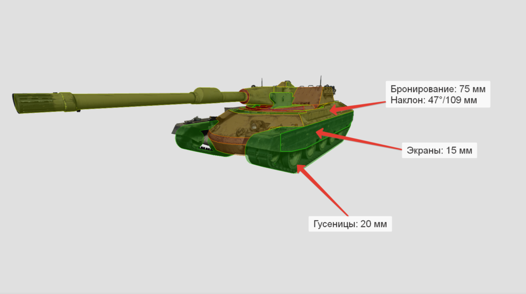 Бронирование танка Rinoceronte (борт)